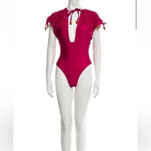 Andrea Iyamah Fuchsia Kids One Piece Bodysuit